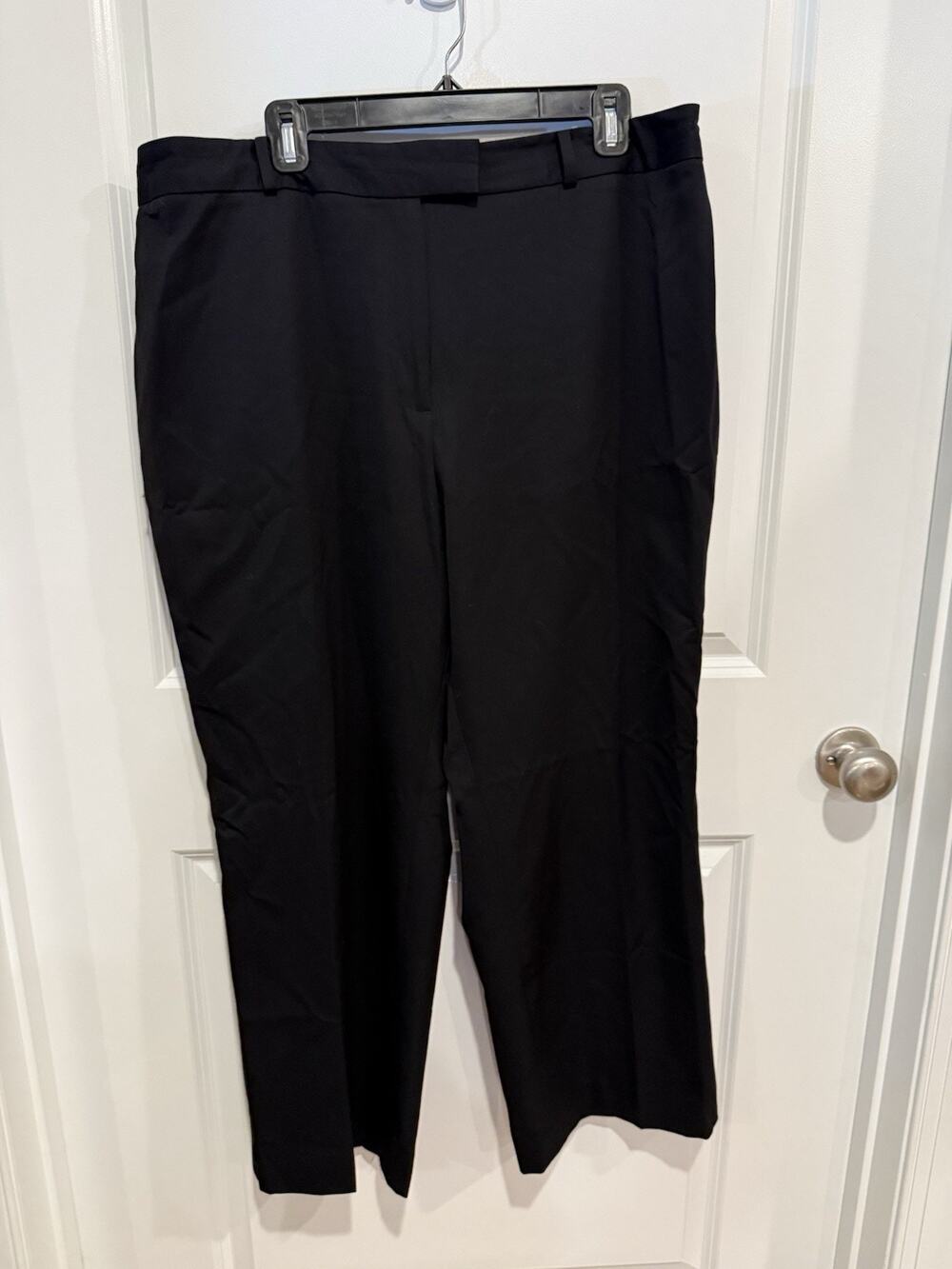 Brooks Brothers 100% Wool Pants Women’s 20W Black Lined Wide Leg Office Career